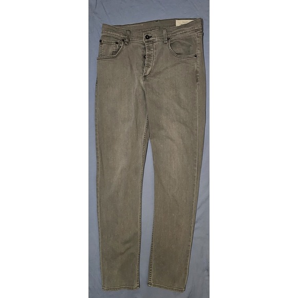 Rag and Bone Jeans Mens 34x34 Gray Iron Denim Fit 2 Slim Leg Button Fly Pants